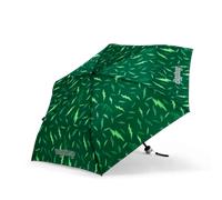ergobag Regenschirm Kinderschirm für die Schultasche, ultraleicht und klein mit Tasche, reflektierend windfest Bärtastisch - Grün