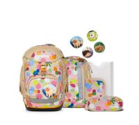 ERGOBAG 01303-90353-10 Pack 6-teiliges Schulrucksack-Set Flower PowBär, beige