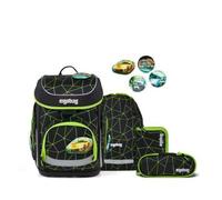 ERGOBAG 01510-90357-10 Schulranzen-Set CyBär Race cubo, Grün, Schwarz