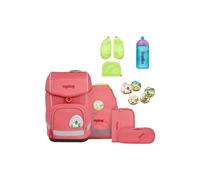 ergobag cubo Bundle Set ergonomischer Schulrucksack, Set 7-teilig Plus Seitentaschen Zip-Set und Trinkflasche