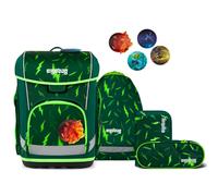 ergobag cubo light Schulranzen-Set Bärtastisch Grün 5-teilig 19 Liter