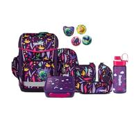 ergobag Cubo Light Schulranzen Set 8tlg. inkl. Lunchset und Seitentaschen (AmBärzonas Lumi)