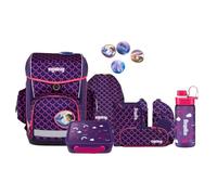 ergobag Cubo Light Schulranzen Set 8tlg. inkl. Lunchset und Seitentaschen (PerlentauchBär Lumi)