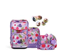 ergobag CUBO LIGHT Schulrucksack-Set BlütenzauBär, 6-teilig