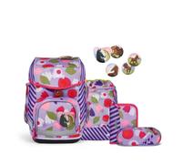 ergobag CUBO Schulrucksack-Set BlütenzauBär 5-teilig