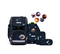 ergobag CUBO Schulrucksack-Set GALAXY GLOW KoBärnikus, 5-teilig