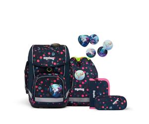 ergobag CUBO Schulrucksack-Set PhantBärsiewelt REFLEX GLOW, 5-teilig