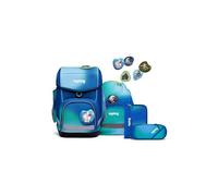 ergobag cubo Set ergonomischer Schulrucksack Klassisch 6-teilig 1. Klasse Grundschule, Dschungelfiebär - Schwarz, Einheitsgröße