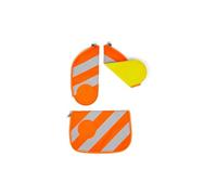 ergobag cubo Sicherheitsset mit Reflektorstreifen Sichtbarkeits-Set für FRÜHERE ergobag Modelle: cubo und cubo Light (gekauft vor Oktober 2019!) Set 3-teilig Orange