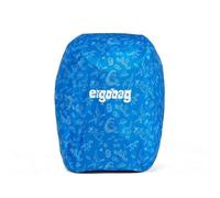 ergobag Regenschutz für Kindergartenrucksack Mini Rucksack, wasserdicht, Leuchtfarben, Reflektoren, Gummizug Dinosaurier - Blau