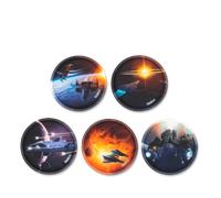 Ergobag - ergobag Klettie-Set (5-tlg.) MATT Weltall Bunt - Gr. - One Size