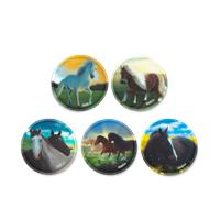 Ergobag - ergobag Klettie-Set (5-tlg.) MATT Wilde Pferde Bunt - Gr. - One Size