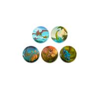 ERGOBAG 00816-00063-10 Kletties-Set Dinosaurier Park, mehrfarbig, 5 Stück