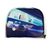 ergobag Reflexie Sticker & LED-Reißverschlüsse, Zubehör, Unisex, Kinder, 1 Stück, Polizei, Talla única, Casual
