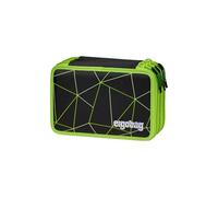 ergobag Maxi Mäppchen CyBär Race - Schwarz | Set mit Lyra Bunt- und Filzstiften, Lineal, Schere und praktischem Kleingeldfach für den Schulalltag