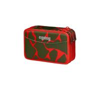 ergobag Maxi Mäppchen Set 40-Teilig, Lyra Bunt- und Filzstifte, Kleingeld Fach, Lineal, Schere FeuerspeiBär - Orange