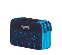 ergobag Maxi-Mäppchen Set 40-Teilig, Lyra Bunt- und Filzstifte, Kleingeld Fach, Lineal, Schere TiefseetauchBär - Schwarz