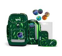 ergobag Schulrucksack-Set Maxi Bärtastisch – 6-teilig, ergonomisch, Vorgänger-Kollektion, Grün