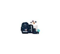 ergobag Maxi Set Bundle Set 7-teilig, ergonomischer Schulrucksack, Grundschule, ideal für große Kinder ab der 1. Klasse KoBärnikus - Dunkelblau