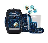 ergobag Maxi Set Schulranzen-Set 6-teilig Bärassic Garden Blau 24 Liter