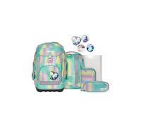 ergobag maxi set Set 6-teilig, ergonomischer Schulrucksack Grundschule für Mädchen und Jungen, ideal für große Kinder ab der 1. Klasse ZauBärwelt - Mint