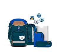 Ergobag Pack ArktisforschBär Set 8-tlg. 01305-20173-10, incl. 1x Brotdose Edelstahl blau, 1x Regencape blau blau
