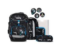 ergobag Pack Schulrucksack-Set Die drei Fragezeichen Kids Bärdektiv, 6-teilig