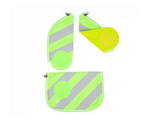 Ergobag Pack Cubo Cubo Light Sicherheits Zip-Set mit Reflektorstreifen Grün 3-teilig