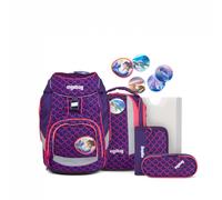 ergobag PACK Schulrucksack-Set PerlentauchBär Lumi Edition, 6-teilig