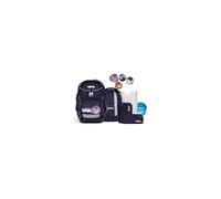 ergobag Pack Set Bundle AW24/25, ergonomischer Schulrucksack flexibel 7-teilig Set 1. Klasse Grundschule für Mädchen und Jungen SternguckBär - Lila