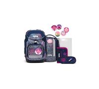 ergobag pack Set ergonomischer Schulrucksack, Schulranzen, Vorgänger-Kollektion, flexibel 6-teilig Grundschule Bärlaxy - Lila