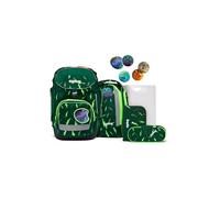 ergobag pack Set ergonomischer Schulrucksack, Schulranzen, Vorgänger-Kollektion, flexibel 6-teilig Grundschule Bärtastisch - Grün