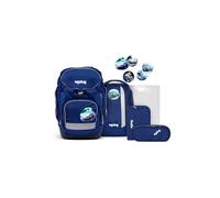 ergobag pack Set ergonomischer Schulrucksack, Schulranzen, Vorgänger-Kollektion, flexibel 6-teilig Grundschule BlaulichtBär - Blau