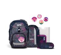 ergobag Pack Set Schulranzen-Set Bärlaxy, 6-teilig Blau Lila 20 Liter