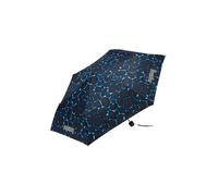 ergobag Regenschirm Kinderschirm für die Schultasche, ultraleicht und klein mit Tasche, reflektierend windfest Bärassic Garden - Hellblau