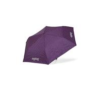 ergobag Regenschirm Kinderschirm für die Schultasche, ultraleicht und klein mit Tasche, reflektierend windfest PerlentauchBär - Lila
