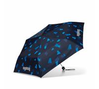 ergobag Regenschirm Kinderschirm für die Schultasche, ultraleicht und klein mit Tasche, reflektierend windfest VerfolgBärjagd - Dunkelblau