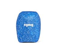 ergobag Regenschutz für Kindergartenrucksack Dinosaurier - Blau | Wasserdichter Regenschutz Mini mit Gummizug, Leuchtfarben und Reflektoren, passend nur für ergobag Mini Kindergartenrucksack