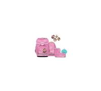 ergobag Schulranzen-Set cubo Bundle Set WolkenzauBär - Pink | Ergonomischer Schulrucksack Klassisch, 6-teilig, für die 1. Klasse Grundschule, ideal für den Schulstart