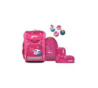 ergobag Schulranzen-Set cubo Light Set SternzauBär - Pink | extra leichter ergonomischer Schulranzen mit nur 780 g im 6-teiligen Set aus der Vorgänger-Kollektion für die Schule