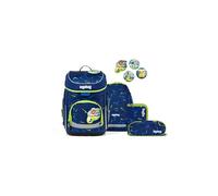 ergobag Schulranzen-Set cubo Set Spitzenreitbär - Dunkelblau