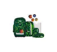 ergobag Maxi-Set Bärtastisch – Lumi-Edition, 6-teilig, ergonomischer Schulrucksack, Grün
