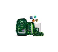 ergobag Schulrucksack-Set Maxi Bärtastisch Grün - 6tlg. ergonomisch, ab 1. Klasse