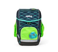 ergobag Unisex Youth Pack/Bucket/Cube Light Side Pocket Zip Set (3 Pieces) Safety System, Green, One Size