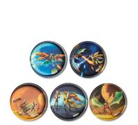 Ergobag Zubehör Klettie - Set 5 tlg. matt (Flugdrache)