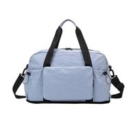 Ergonomische Handtasche, faltbare Gepäcktasche, Reisetasche, mit separater Nass- und Trocken-Aufbewahrung, ergonomische Griffe für Fitnessausrüstung, faltbare Sporttasche, blau, Mass Beauty