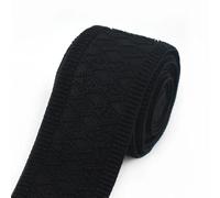 ERHTGUO 1/2 Meter 50mm Weiche Elastische Bänder for Nähen Hosen Kleidung Gummiband Gürtel Strap Stretch Gurtband Dekoration DIY Zubehör(Black,1Meter)