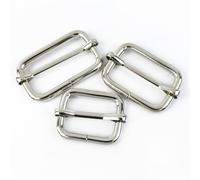 ERHTGUO 10Pcs 13-50mm Tri-Glide Slider Buckle Roller Pin Clasp for Handbag Strap Belt Adjust Buckles DIY Hardware Bag Accessories(Silver,32mm Color 14)