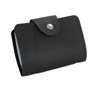 ERHTGUO Creative Multi-Pockets PU Leather Credit Card Holder Wallet Men's Id Travel Cash Pouch Women's Cardholders(Black)