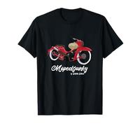 Erichs Erben Mopedjunky Simson Star T-Shirt, Damen, Frauen, Halbarm, T-Shirt, Motorrad-T-Shirt, Schwarz, S